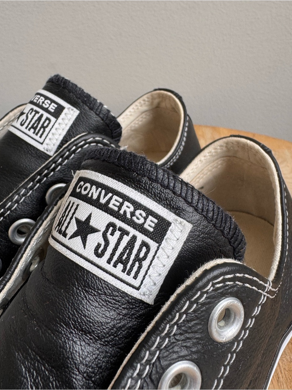 Converse Chuck Taylor All Star Leather Slip-on Black No-lace Sneakers Women 7.5 - Picture 5 of 10